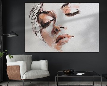 Abstraktes Porträt-Kunstwerk - Moderne Wanddekoration von SPEQ ART