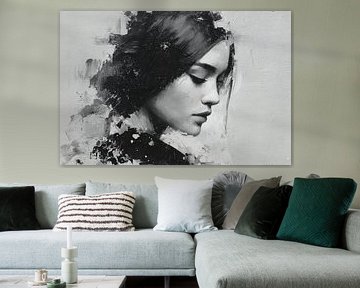 Abstraktes Porträt-Kunstwerk - Moderne Wanddekoration von SPEQ ART