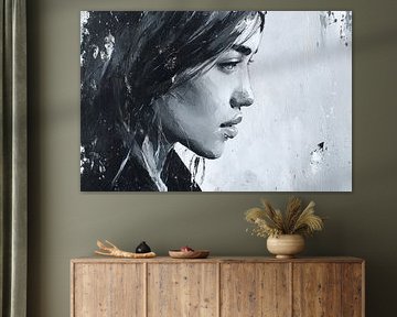 Abstraktes Porträt-Kunstwerk - Moderne Wanddekoration von SPEQ ART