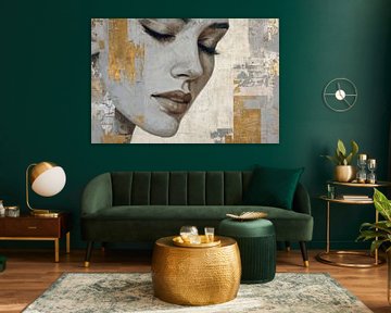 Abstraktes Porträt-Kunstwerk - Moderne Wanddekoration von SPEQ ART