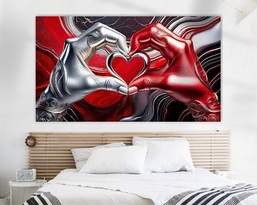 Hands form a heart - hand-heart gesture