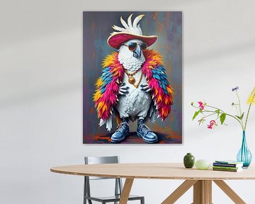 Flamboyant cockatoo by Jolique Arte