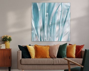 Delicate blue leaves by Violetta Honkisz