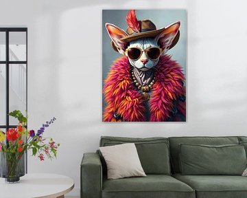 Naked cat by Jolique Arte