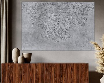 Graues Mandala von Art by Ilona