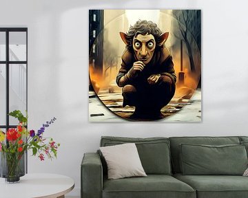 De waarnemer onder het glas