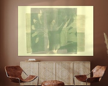 Zarte Wabi-Sabi abstrakte minimalistische organische Formen von Abstrakte minimalistische Kunst