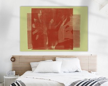 Abstrakte, minimalistische, organische Formen in warmem Braun von Abstrakte minimalistische Kunst