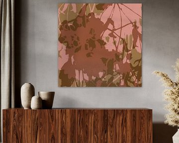 Romantische botanische Kunst in Retro-Farben von Abstrakte minimalistische Kunst