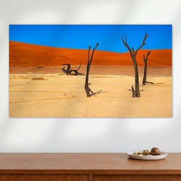 Old trees in Deadvlei, Namibia by Rietje Bulthuis