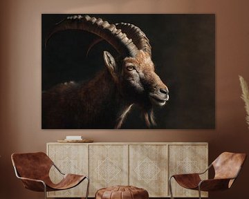 Steinbock Porträt von Lauren Wilde