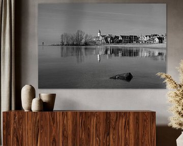 Skyline von Urk vom Strand von Urk von Framed by Elisabeth