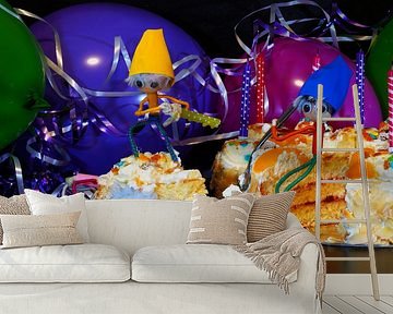 Ein festliches Bild mit Fubby's in Partylaune.