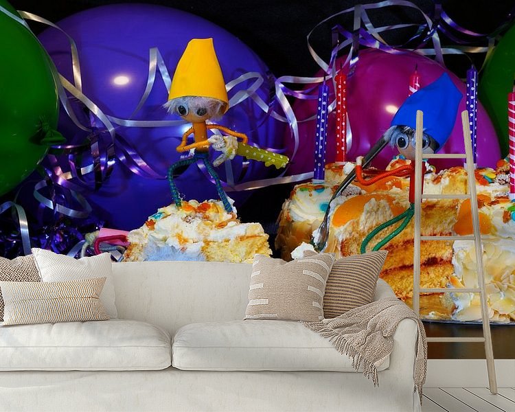 Voorbeeld van het werk in een kamer