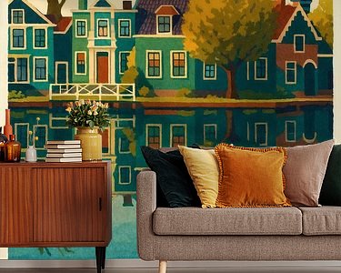 Voorbeeld van het werk in een kamer