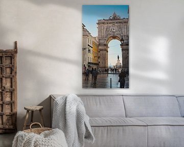 Lissabon Straatzicht van Bovenaf