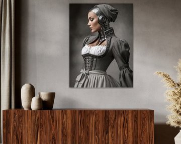 Profile of a borrowed origin by Klaus Tesching - Art-AI