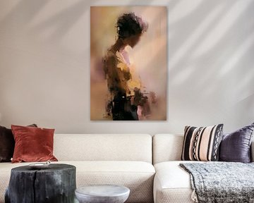 Vrouw in aardse tinten | Abstracte kunst van Lauren Wilde