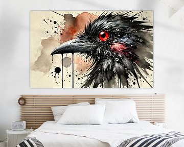 Dramatisches Rabenporträt von Chromatic Fusion Studio