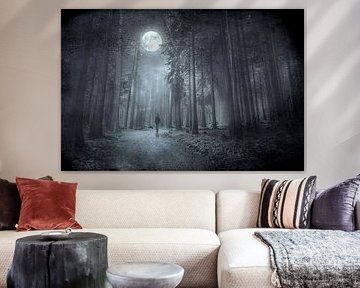 Mystischer Wald bei Nacht von Dirk Wüstenhagen