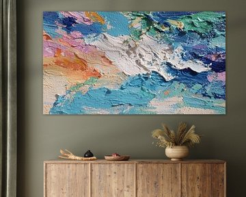 Malen Farben gemischt weiche Farben künstlerisches Panorama von TheXclusive Art