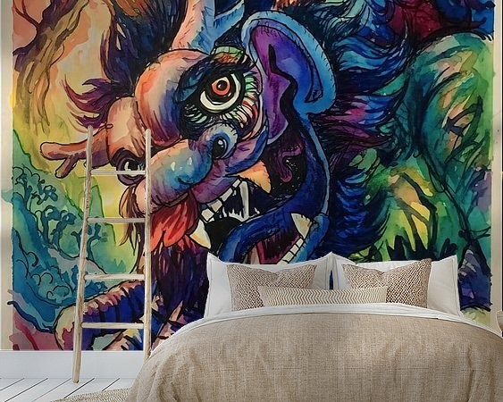 Voorbeeld van het werk in een kamer