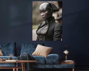 Une dignité empruntée en robe noire sur Klaus Tesching - Art-AI