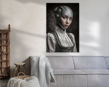 The borrowed silence of the gaze by Klaus Tesching - Art-AI