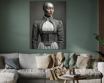 The silence of closed eyes by Klaus Tesching - Art-AI