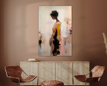 De kracht van de vrouw | abstract in warme kleuren van Lauren Wilde