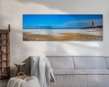 Leuchtturm von Texel im Winter von Roelof van der Schaaf