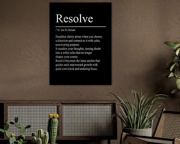 Resolve-definitie - Zwart van WordsThatInspire