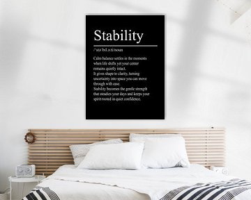 Stabiliteit Definitie - Zwart van WordsThatInspire