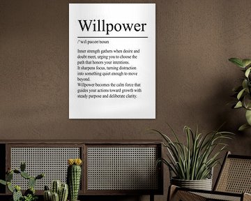 Willpower Definition - White by WordsThatInspire