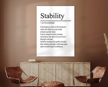 Stability Definition - White by WordsThatInspire