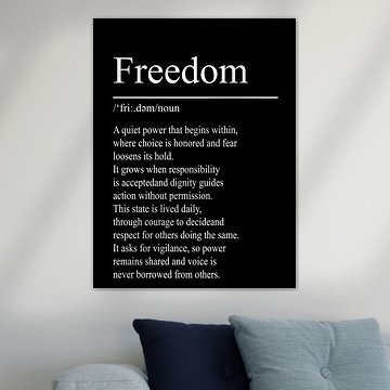 Freedom Definition – Schwarz von WordsThatInspire
