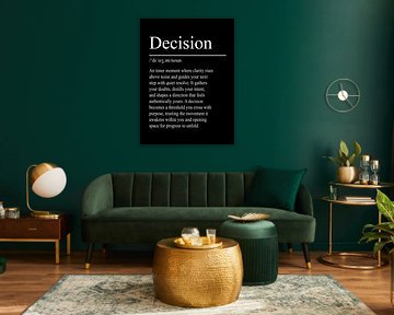 Definitie van besluit - Zwart van WordsThatInspire