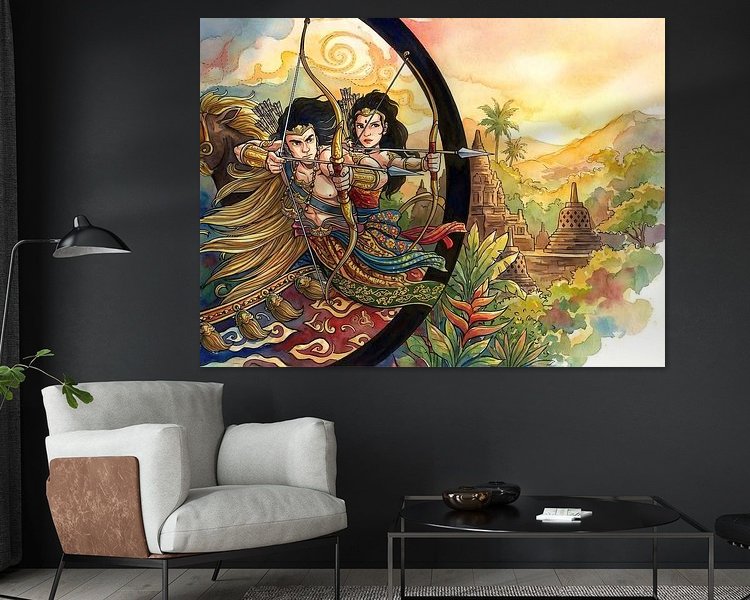 Voorbeeld van het werk in een kamer