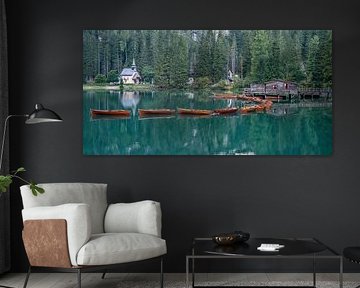 Zomer aan het meer Braies Zuid-Tirol van Achim Thomae Photography