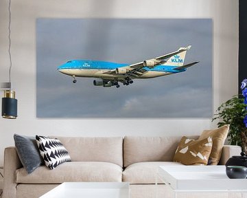 Atterrissage du Boeing 747-400M de KLM.
