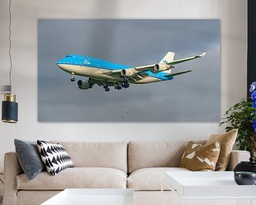 Atterrissage du Boeing 747-400M de KLM.