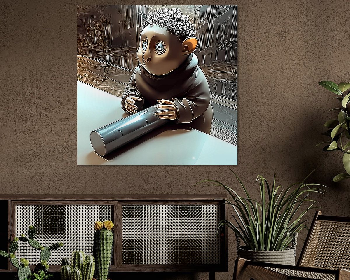 Voorbeeld van het werk in een kamer