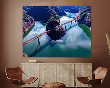 Japan - Okuōikojō - Station in het stuwmeer van Orange Frame - Remco Bosshard