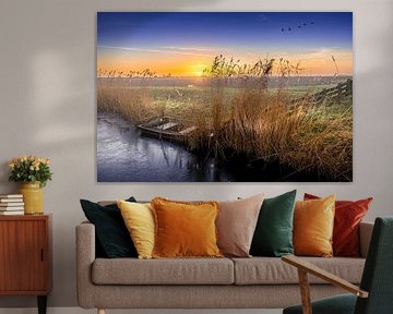 Bateau du pêcheur d'anguilles à Schermerhorn