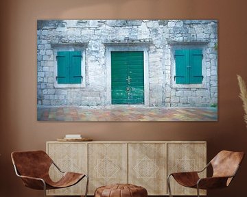 Houten deur in Kotor