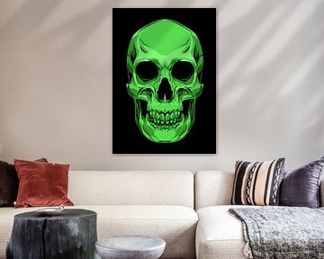 Green skull by Ngasal Studio