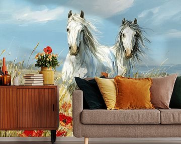 Sommerwiesenfeeling mit Pferden