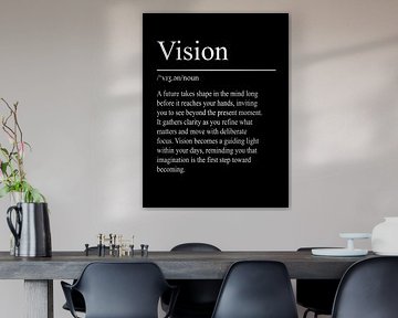 Vision Definition - Noir sur WordsThatInspire