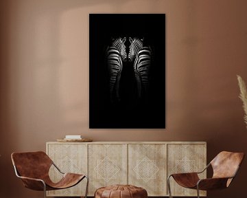 Spiegelende Zebra Omhelzing