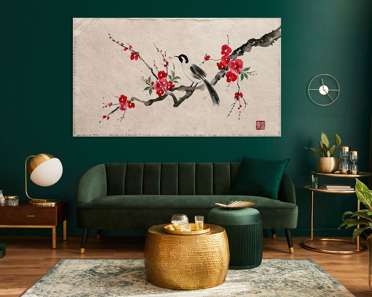 Voorbeeld van het werk in een kamer